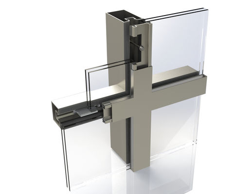 High Strength Steel Curtain Wall Thermal Insulation Fire Rated Curtain Wall System